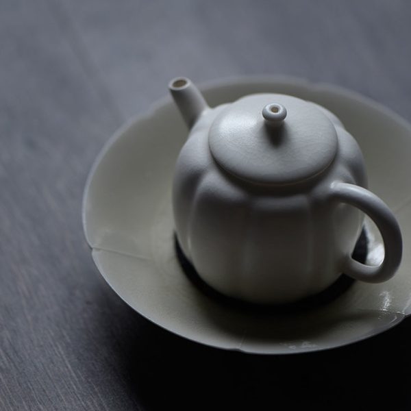Pumpkin Craquelure Teapot